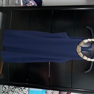 Navy blue and gold dress